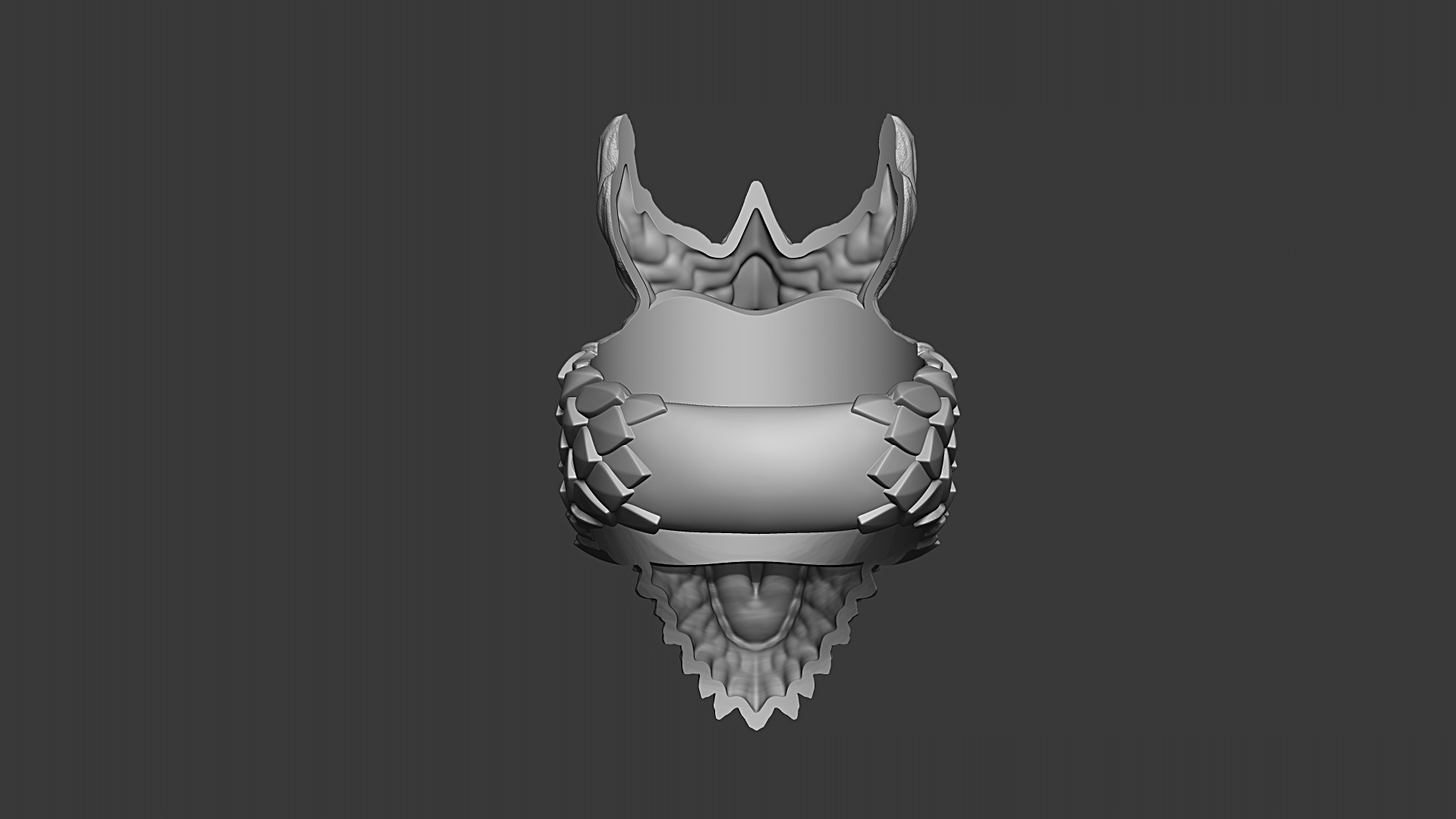 Anulus Draconis Dragon Head Ring 3D print model_3
