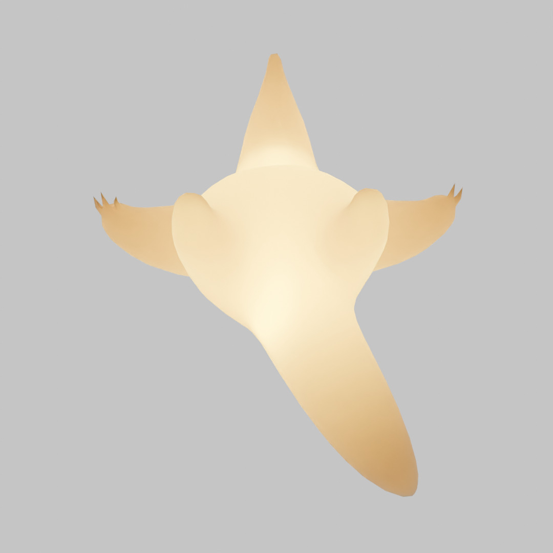 Indirect lighting of a menacing anteater Low-poly 3D model_9