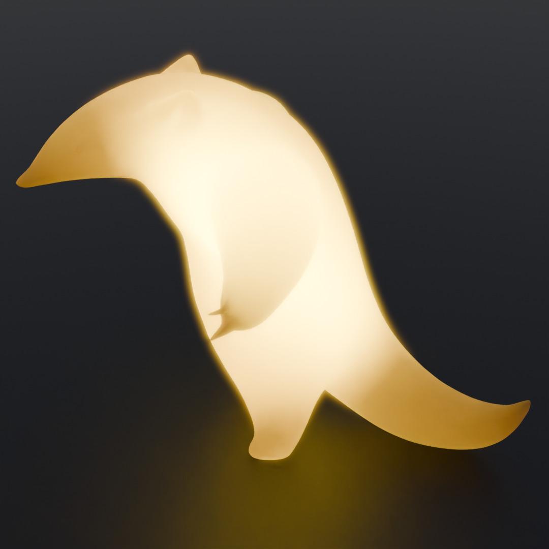 Indirect lighting of a menacing anteater Low-poly 3D model_2
