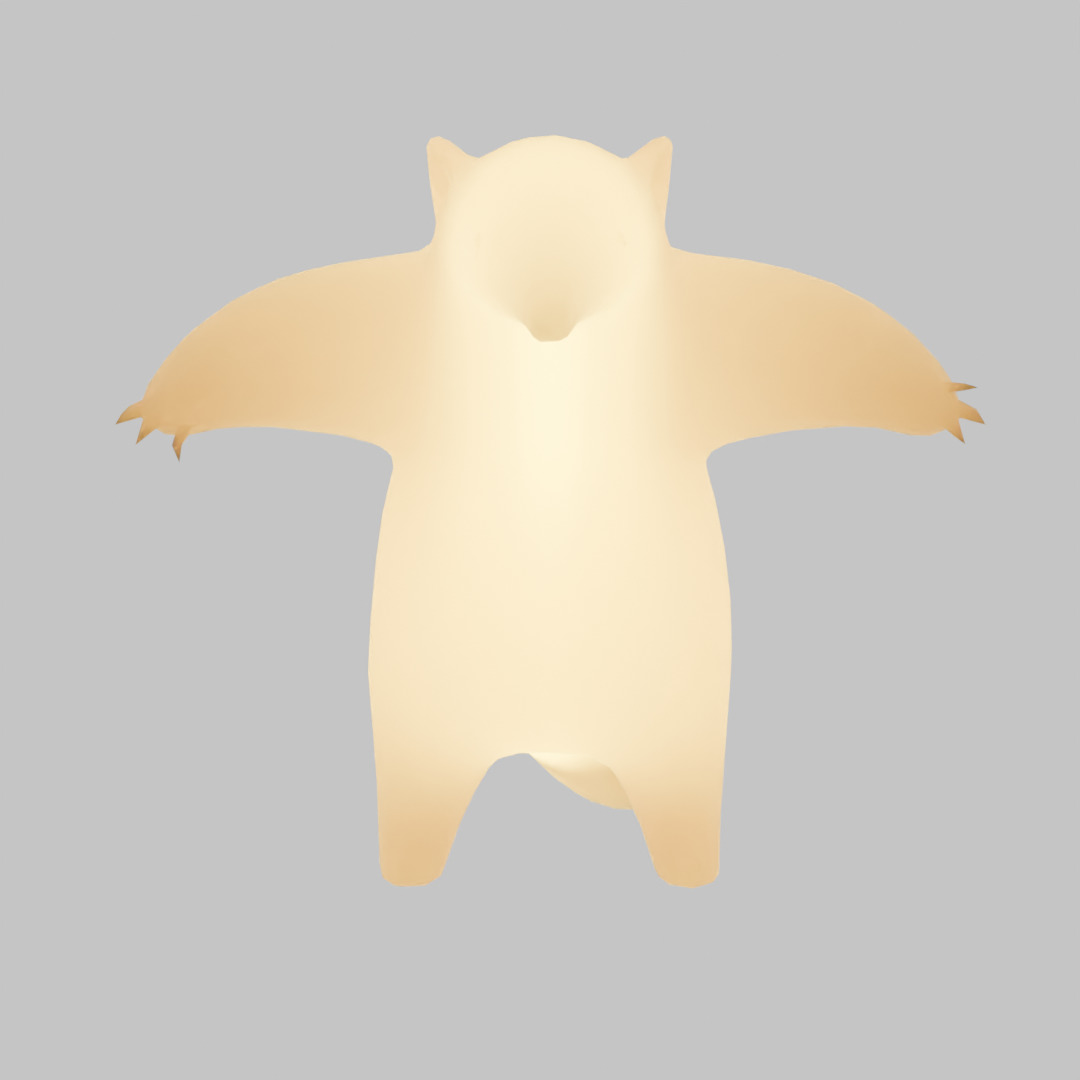 Indirect lighting of a menacing anteater Low-poly 3D model_5