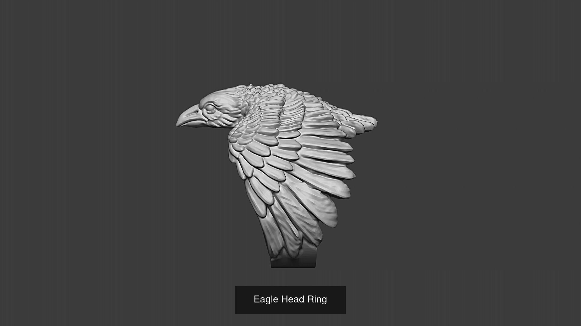 Fantasy Animal Head Rings 3D Model Collection_3