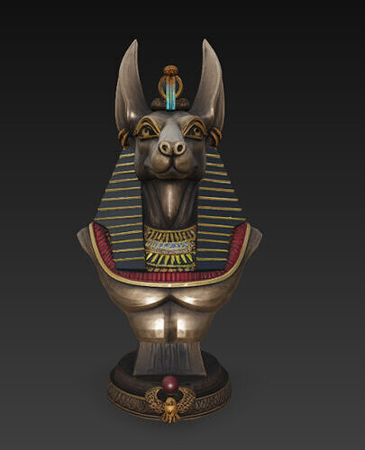 Bust of Anubis 3D print model