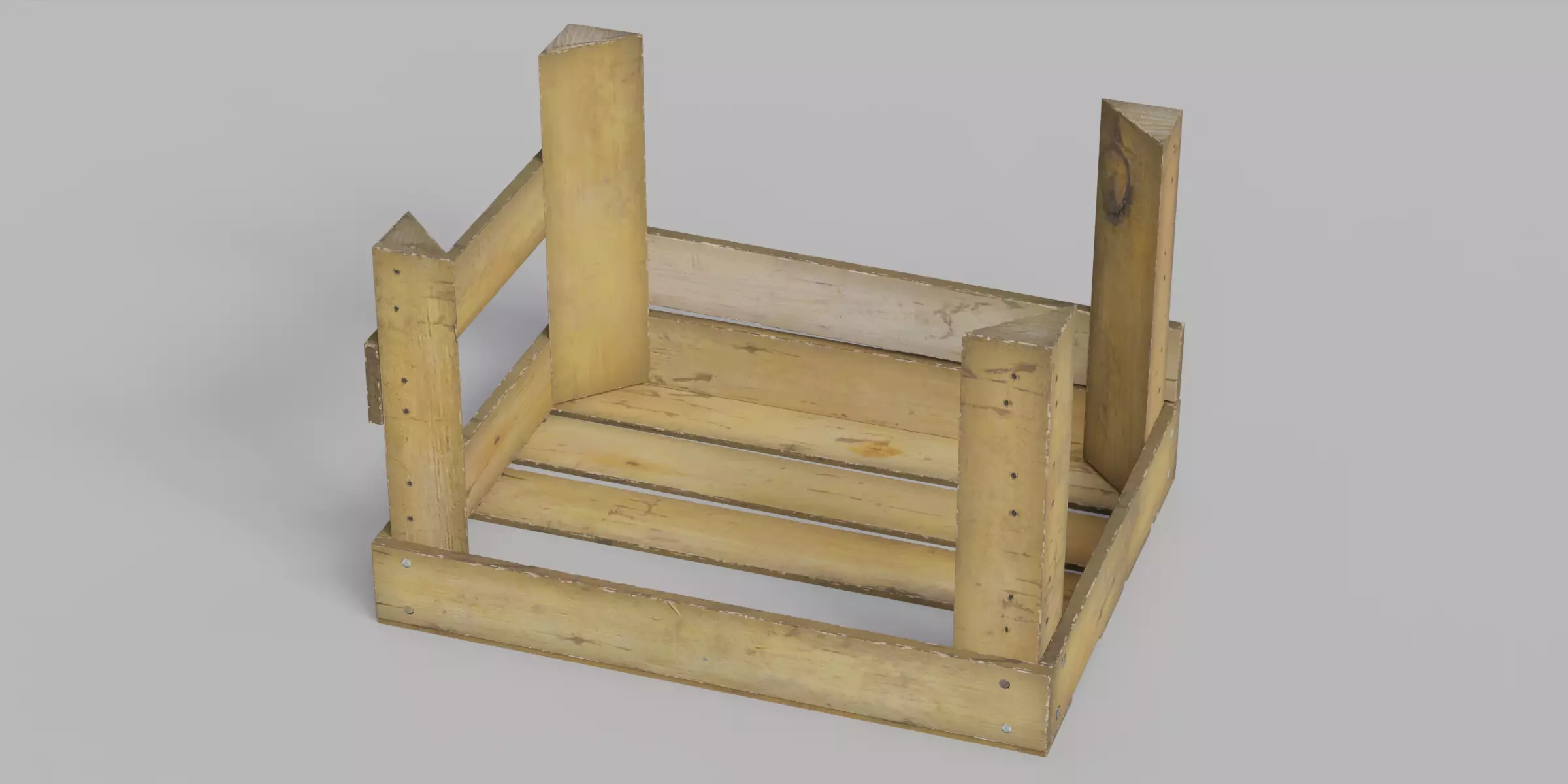 WoodCrate Low-poly 3D model_18