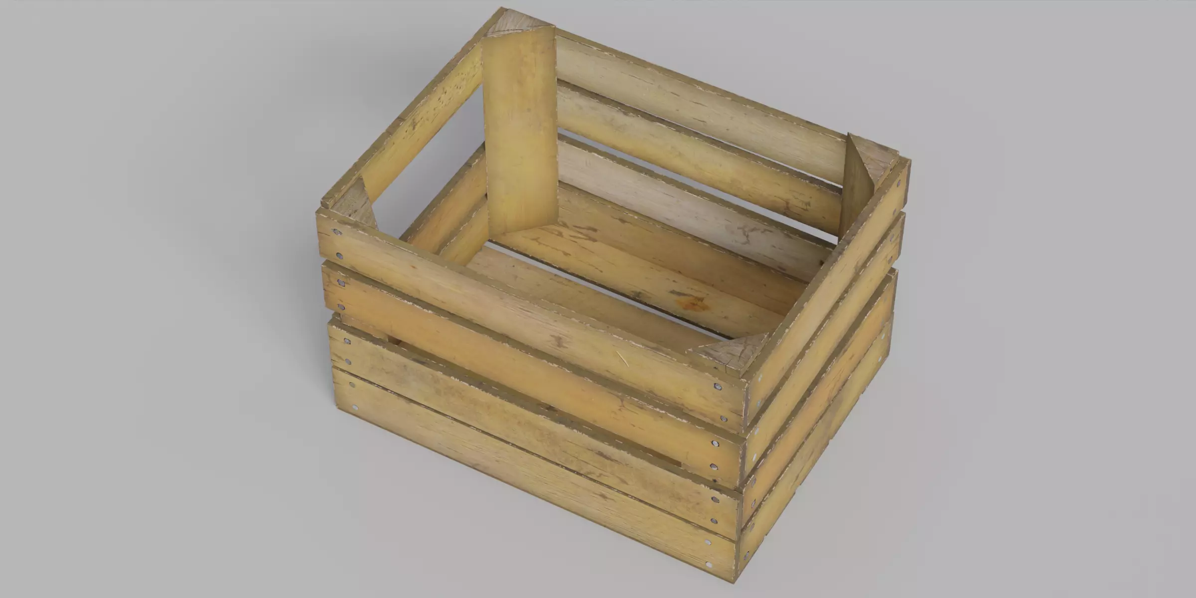 WoodCrate Low-poly 3D model_7