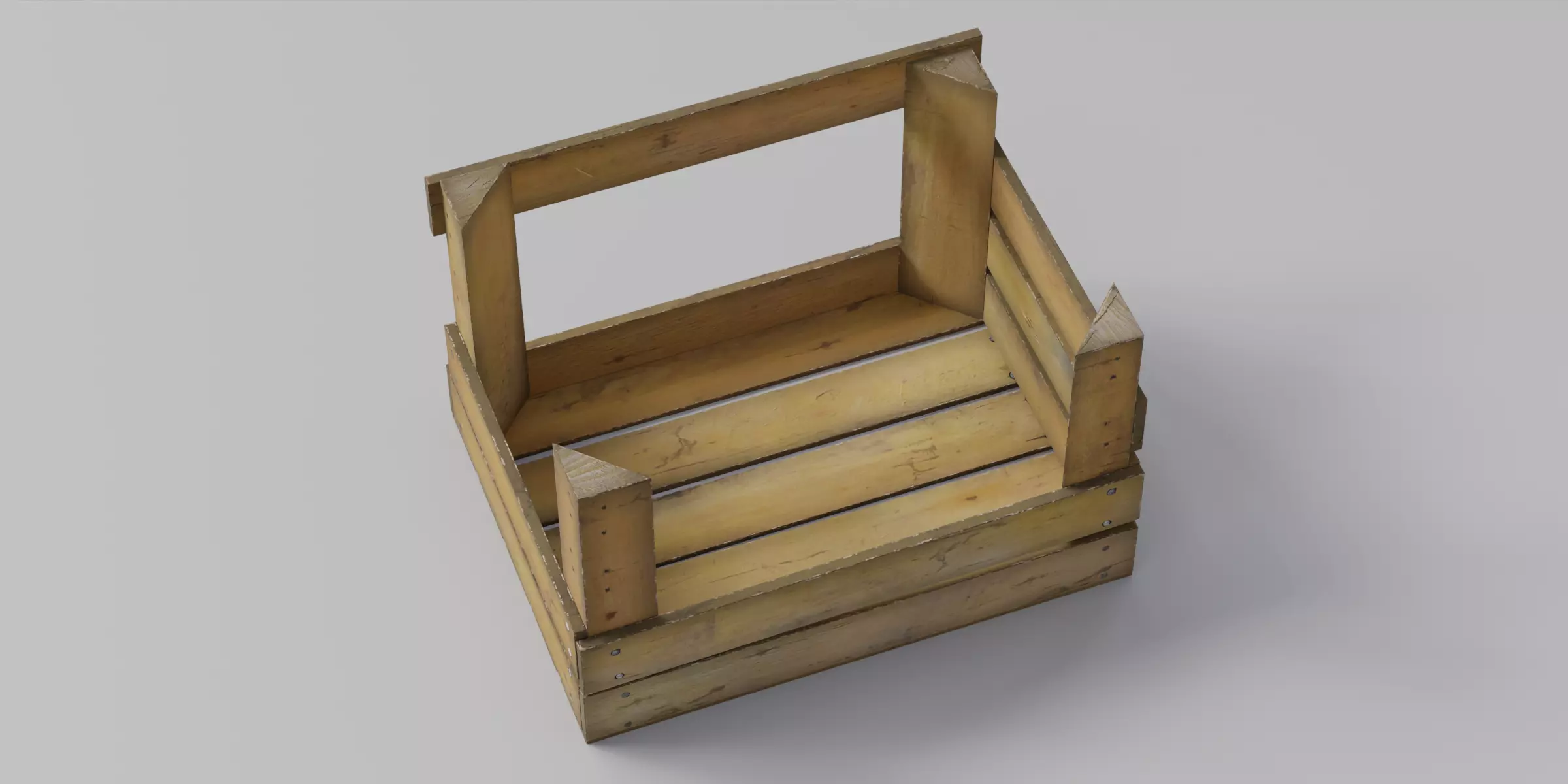 WoodCrate Low-poly 3D model_13