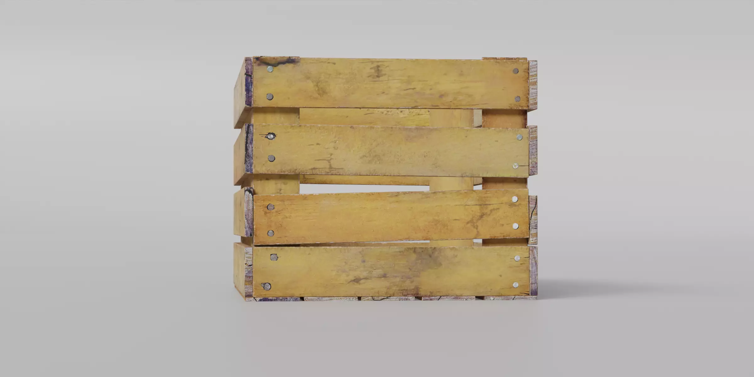 WoodCrate Low-poly 3D model_5