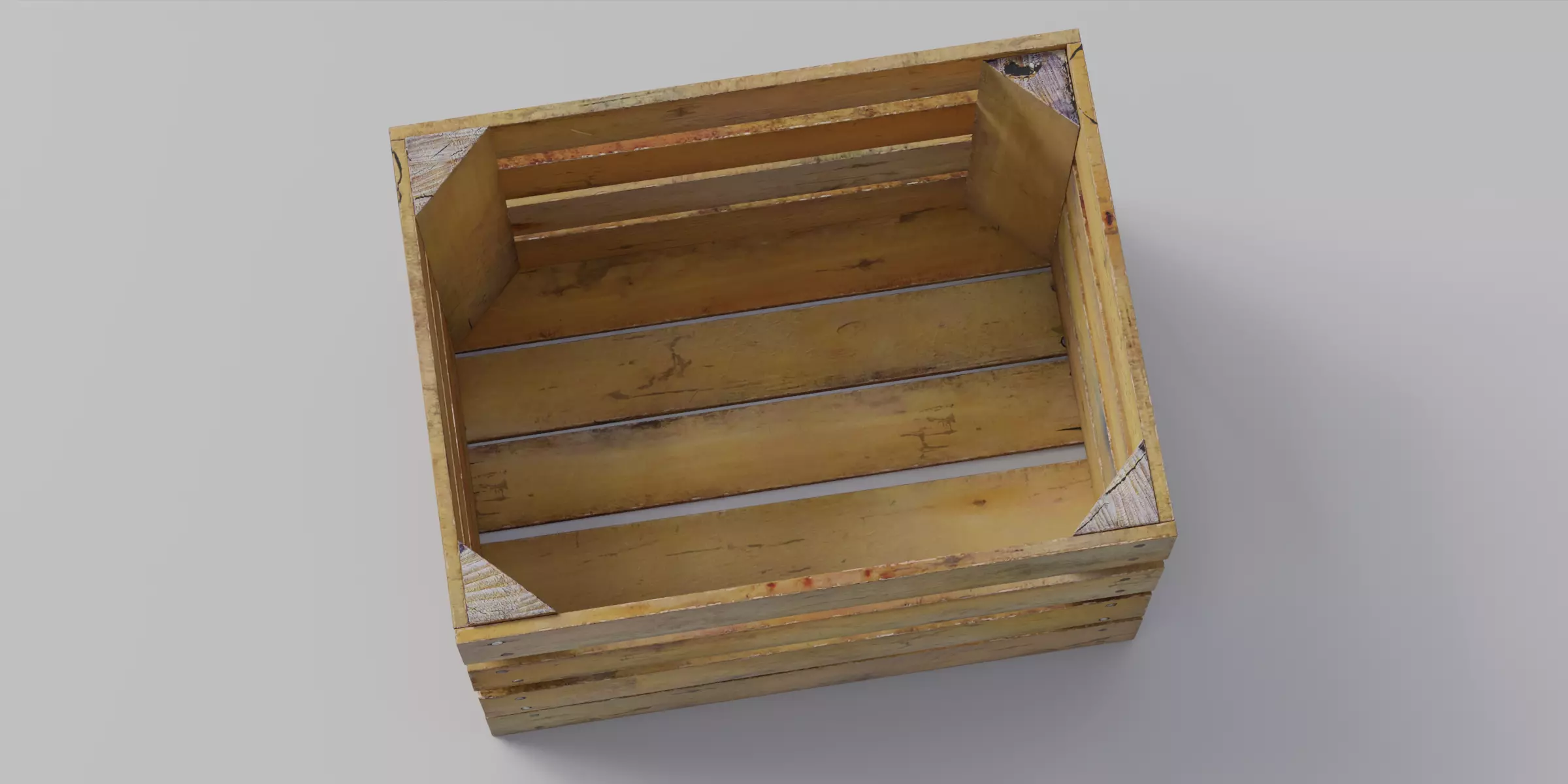 WoodCrate Low-poly 3D model_3
