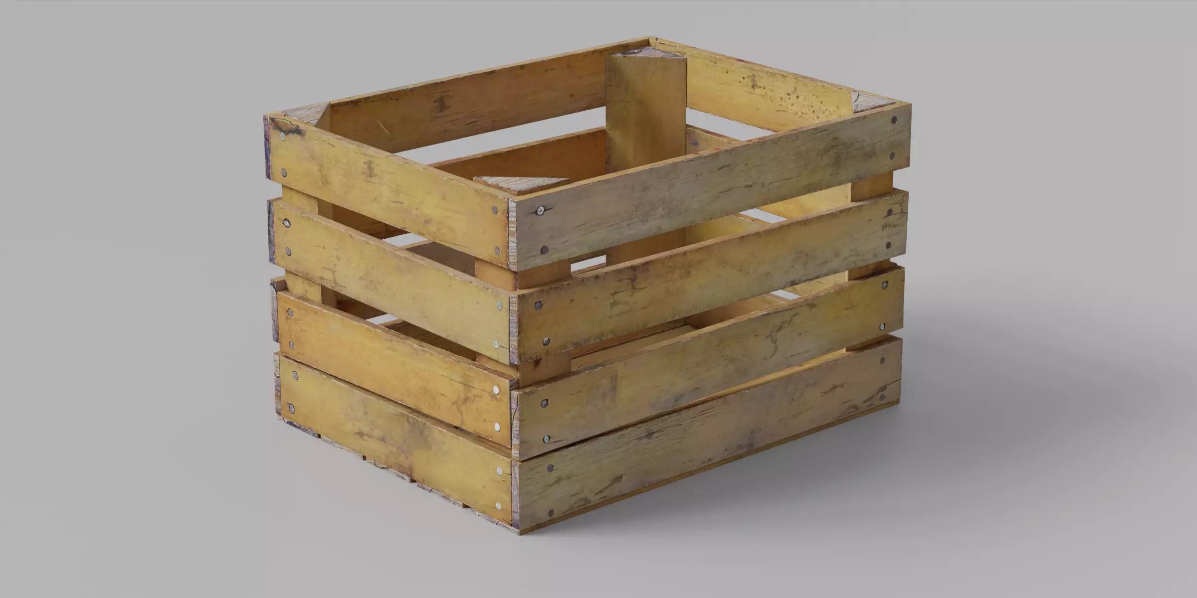 WoodCrate Low-poly 3D model_2