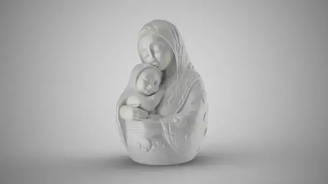 Mother and Baby in her Arms