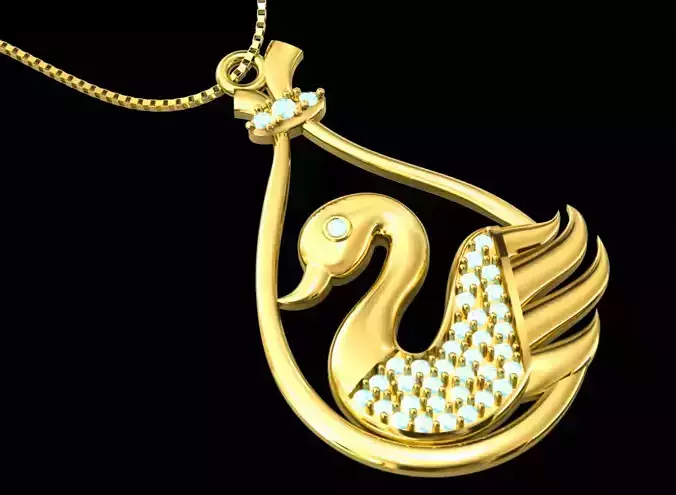 Radiant Swan Pendant 