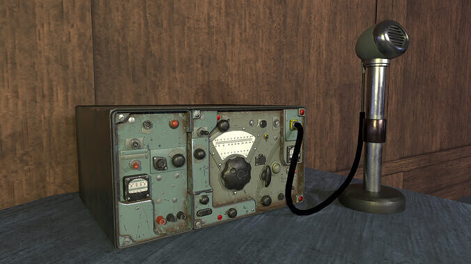 Old Radio Low-poly 3D model