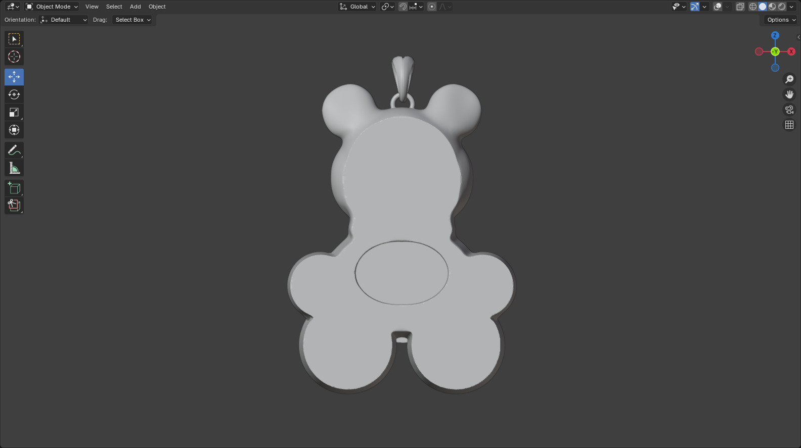 Bear pendant 3D model_5