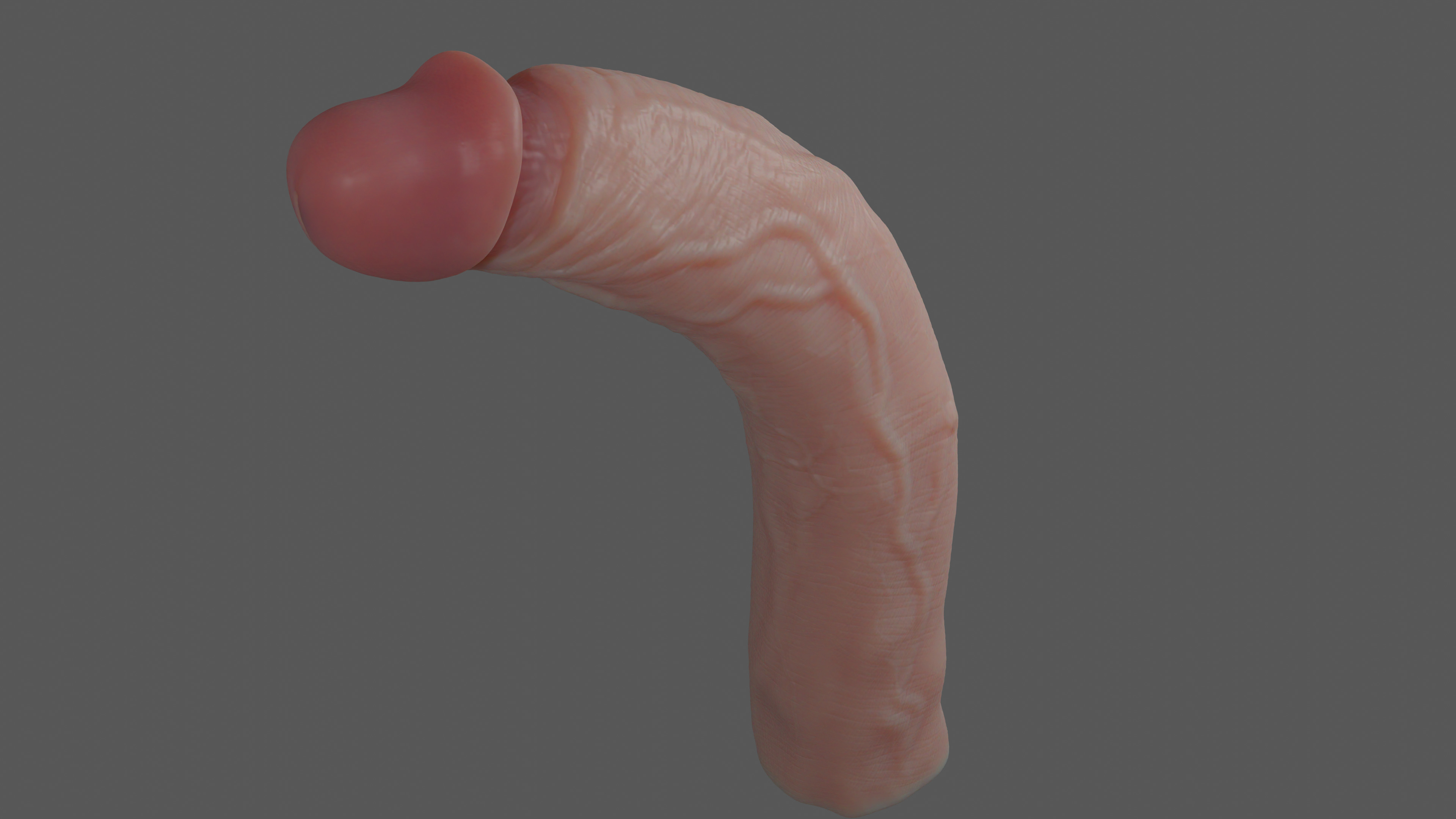Stylized Penis Rigged Lowpoly and Highpoly Low-poly 3D model_6