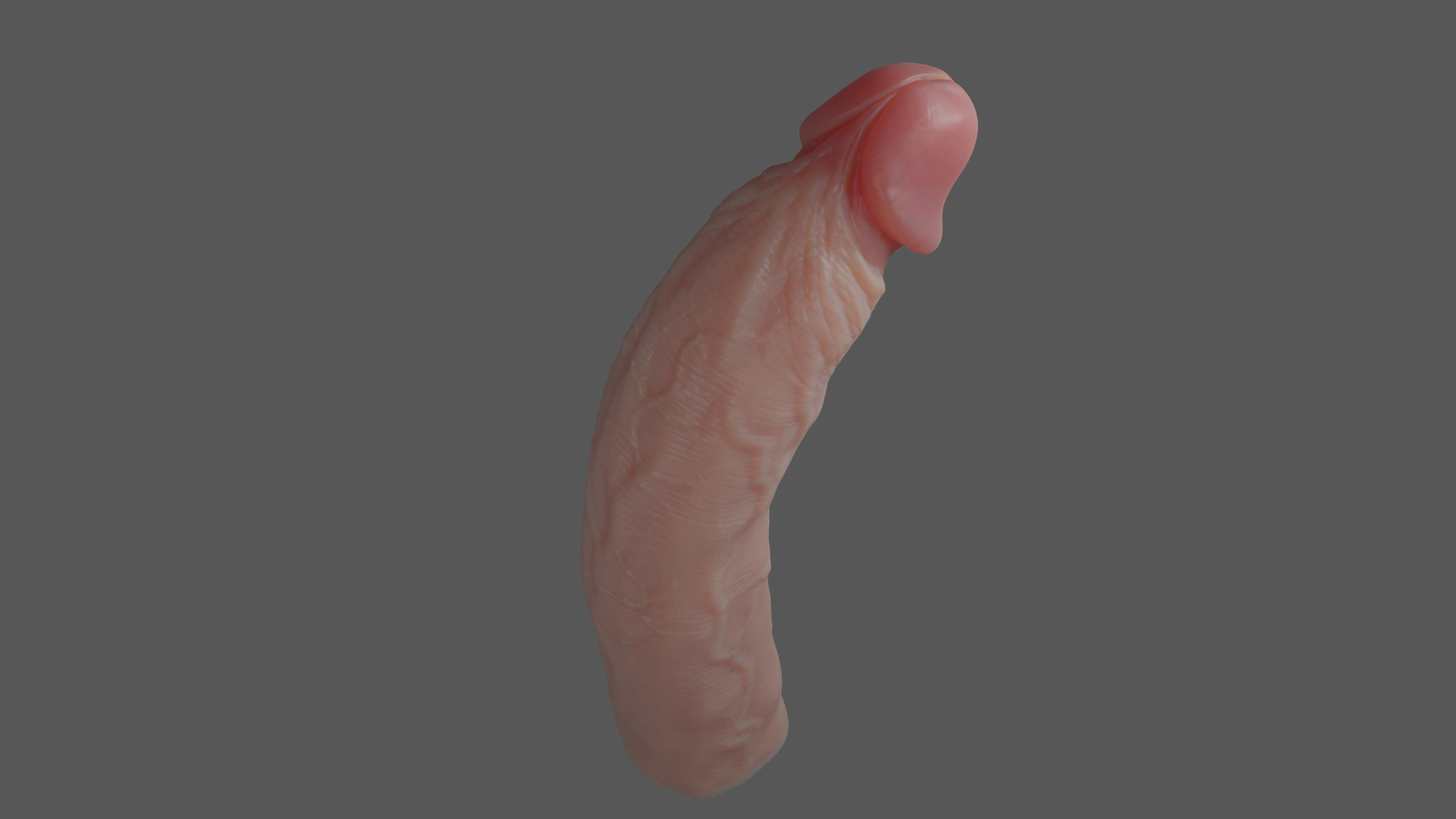Stylized Penis Rigged Lowpoly and Highpoly Low-poly 3D model_5