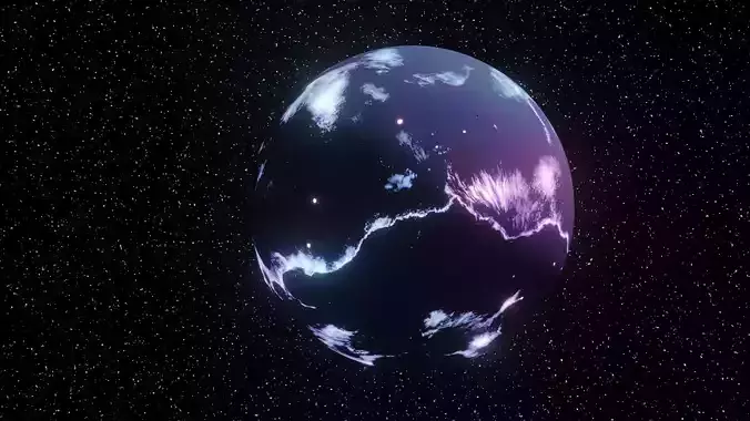 Sci-fi world with simple materials for editing easily