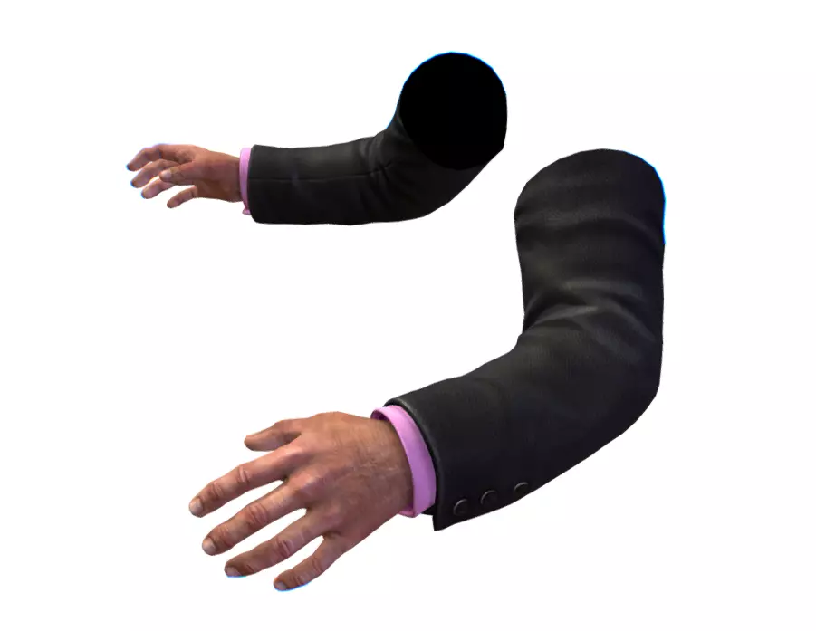 First Person Arms coat FPS Free low-poly 3D model_0