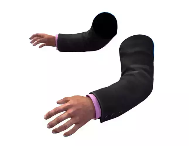 First Person Arms coat FPS Free low-poly 3D model