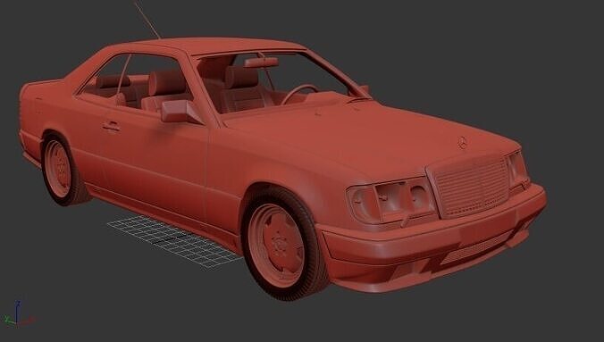 Mercedes Benz E class Mk2 C124 coupe AMG 1988 3D print model