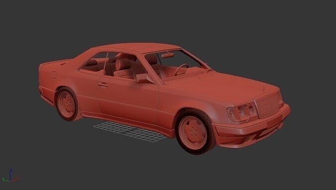 Mercedes Benz E class Mk2 C124 coupe AMG widebody 1988 3D print model