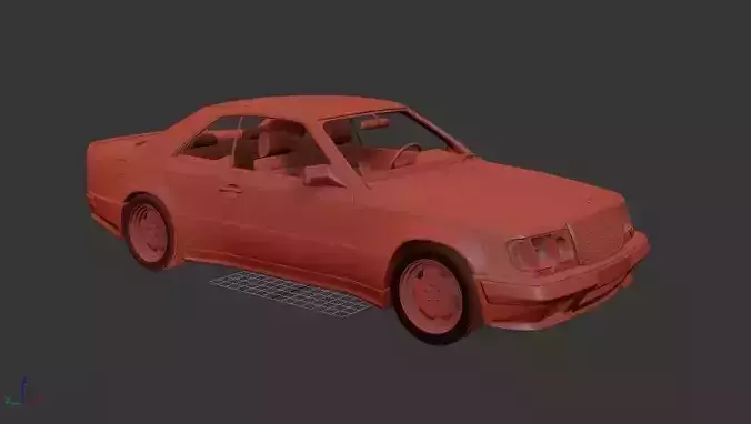 Mercedes Benz E class Mk2 C124 coupe AMG widebody 1988 3D print model