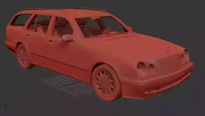 Mercedes Benz E class Mk3f S210 wagon 1999 3D print model