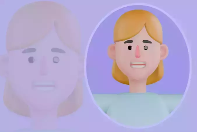 Stylized 3D Female Yoga Trainer Character - Cartoon Instructor