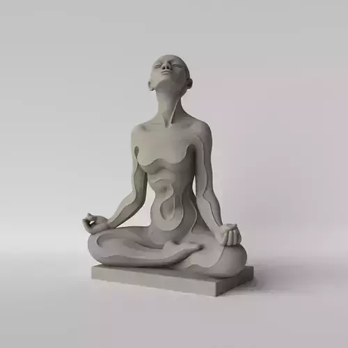 Minimalist Woman Meditating 