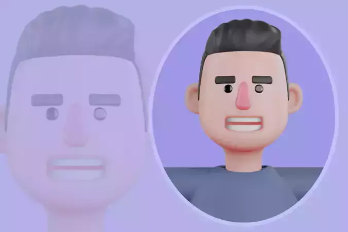 Stylized 3D Male Zumba Instructor Character - Cartoon Fitness 3D model