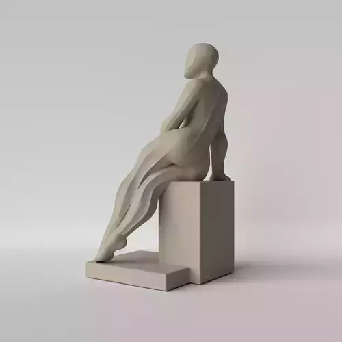 Minimalist Woman in Relaxing Pose 3D print model