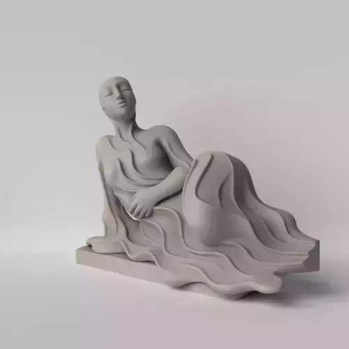 Silhouette Rest  Minimalist Lying Woman Sculpture
