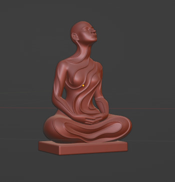 Inner Peace Minimalist Meditation Sculpture 3D print model_2