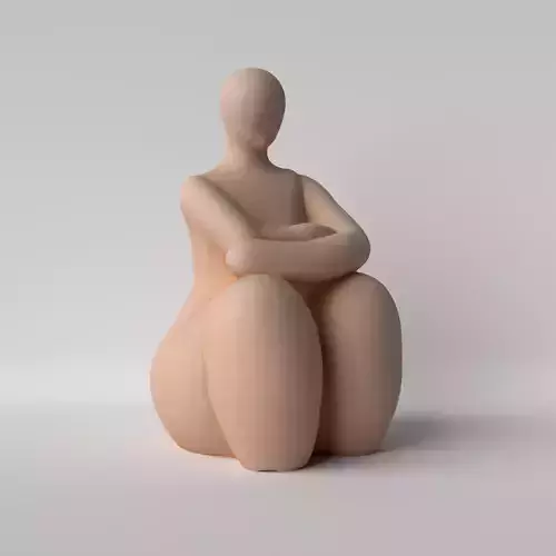 Serenity Woman Sitting Woman Sculpture