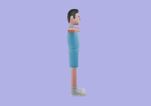 Stylized 3D Male Surfer Character - Cartoon Beach Sport 3D model_5