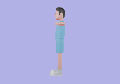 Stylized 3D Male Surfer Character - Cartoon Beach Sport 3D model_3