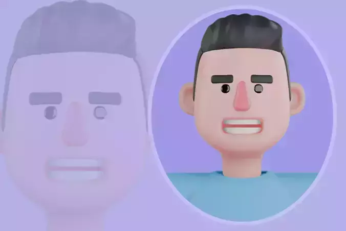 Stylized 3D Male Surfer Character - Cartoon Beach Sport