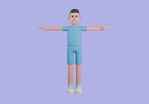 Stylized 3D Male Surfer Character - Cartoon Beach Sport 3D model_2