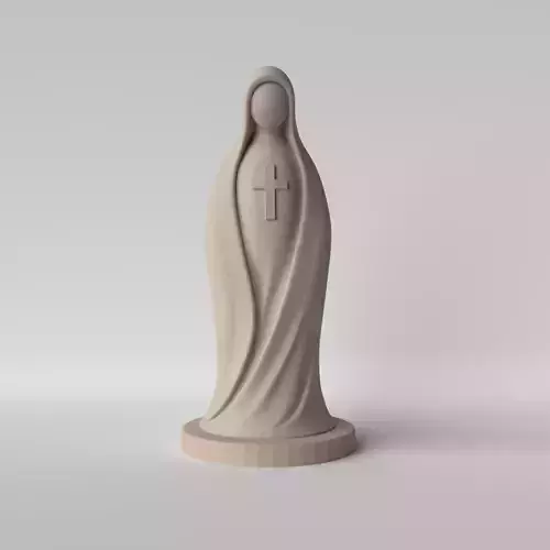 Minimalist Mary  Catholic Religious Sculpture