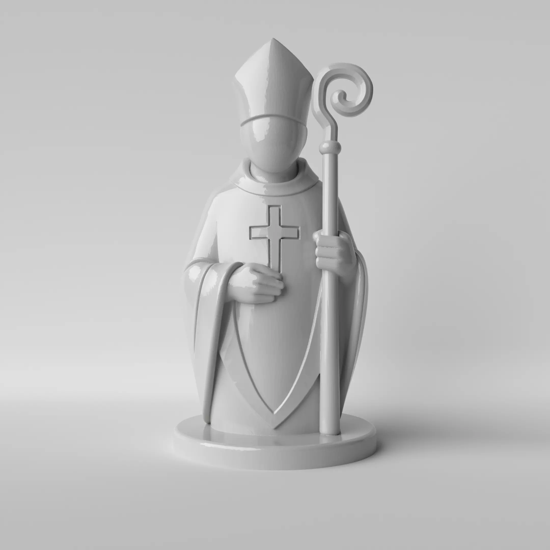 Catholic Bishop Catholic Pope Religious Sculpture 3D print model