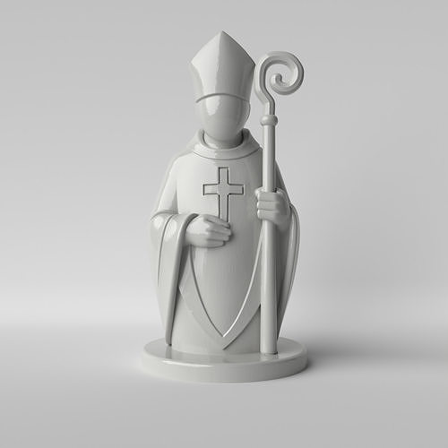 Catholic Bishop Catholic Pope Religious Sculpture 3D print model