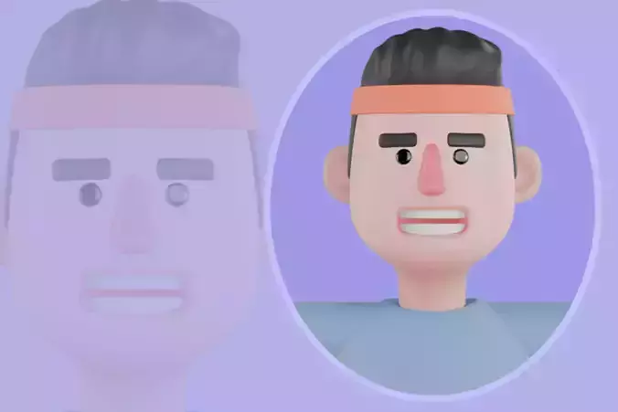 Stylized 3D Male Climber Character - Cartoon Rock Climber