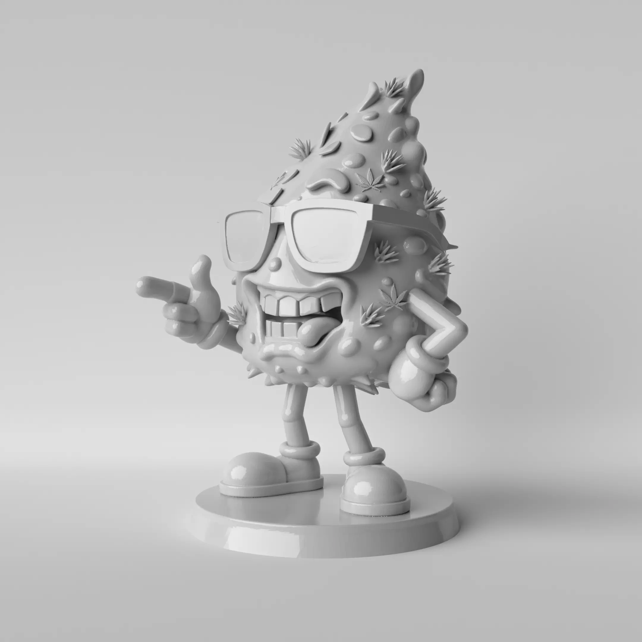 Bud Buddy  The Chill Nug Mascot 3D print model_0