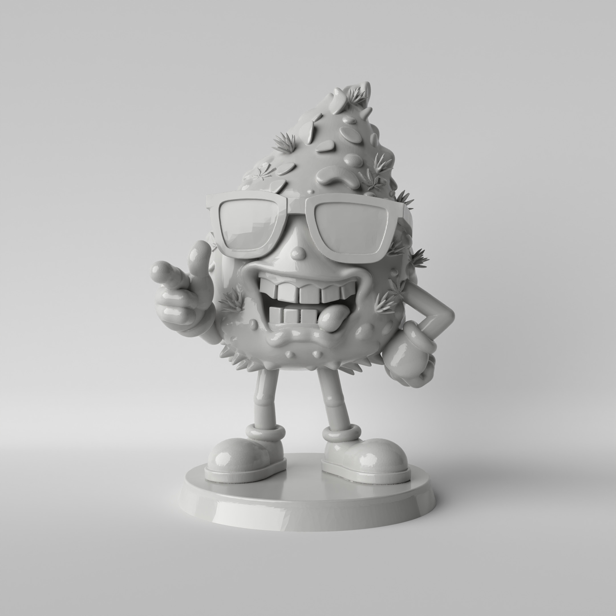 Bud Buddy  The Chill Nug Mascot 3D print model_1