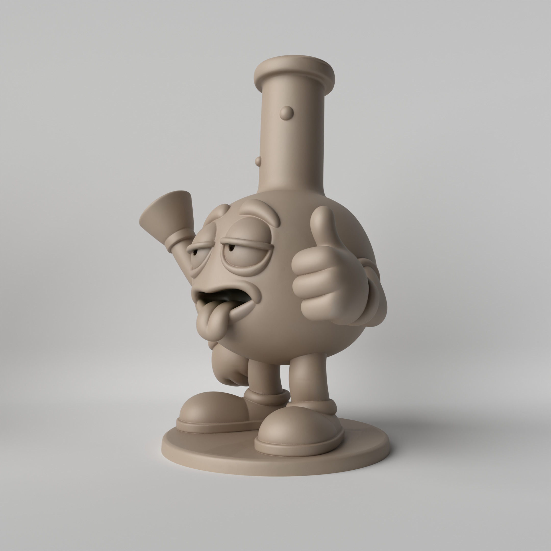 Bong Buddy  Chill Mascot 3D print model_2