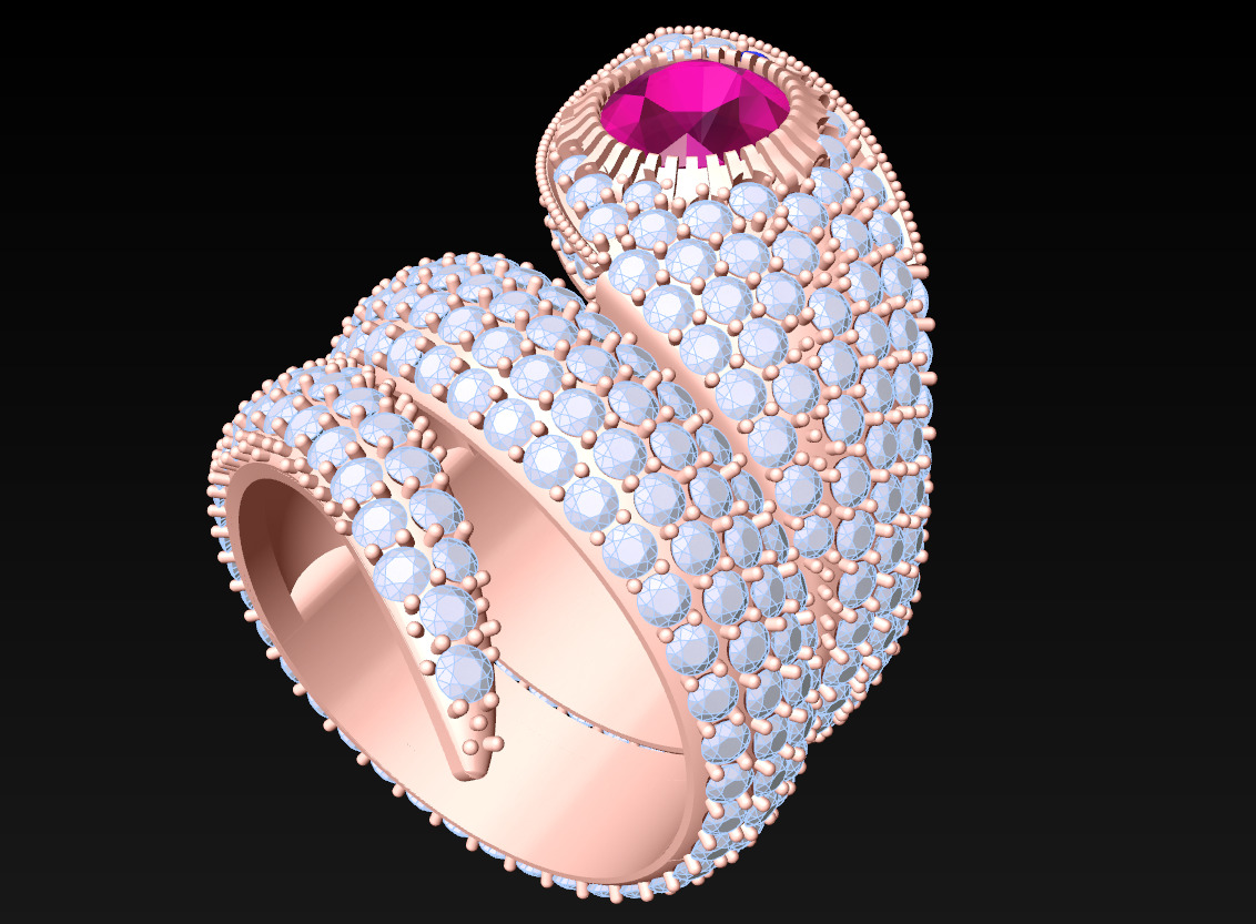 Snake Ring - N714745A 3D print model_4