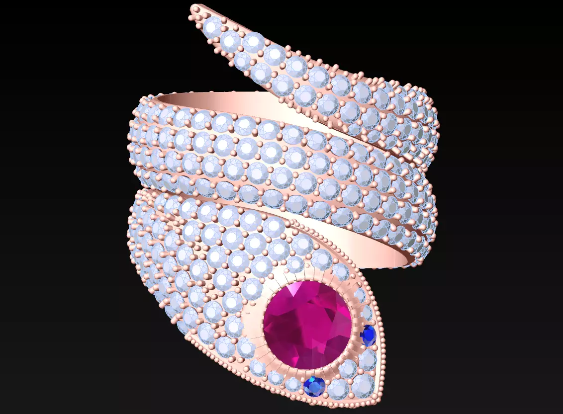 Snake Ring - N714745A 3D print model_0