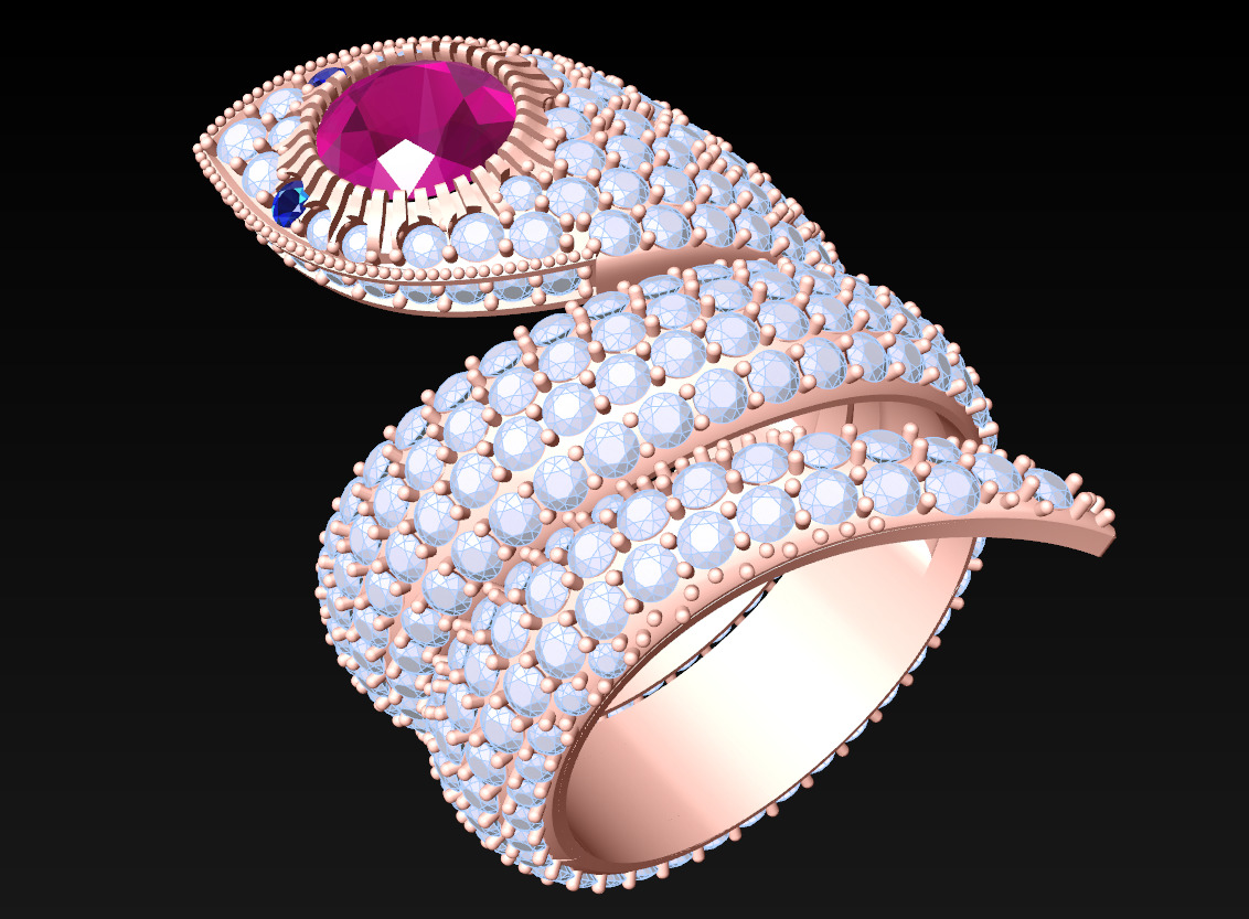 Snake Ring - N714745A 3D print model_3