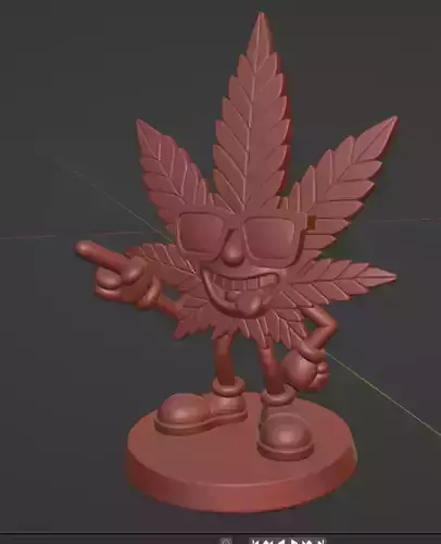 Green Buddy  Cannabis Mascot 3D print model