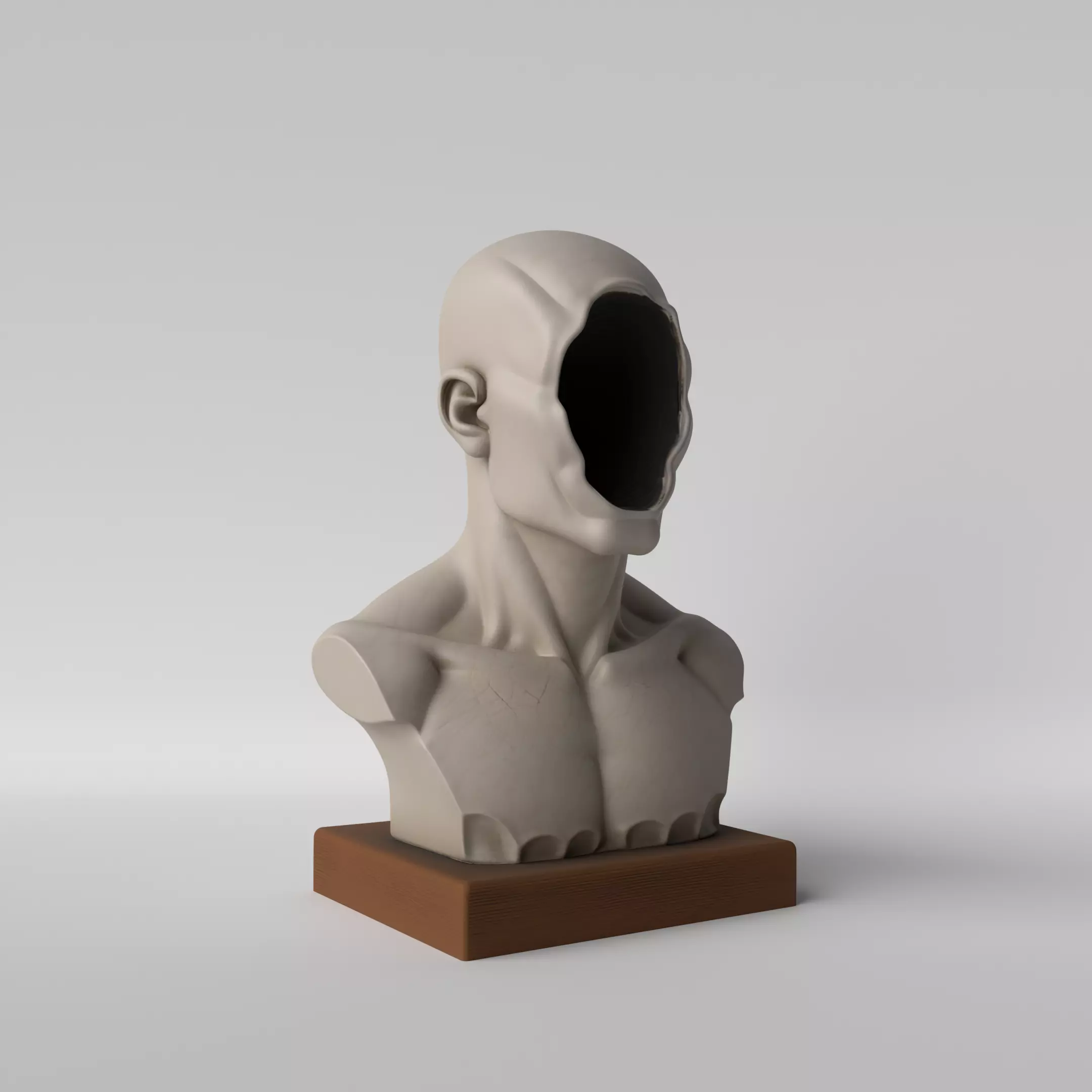 Who Am I Faceless Man Sculpture 3D print model