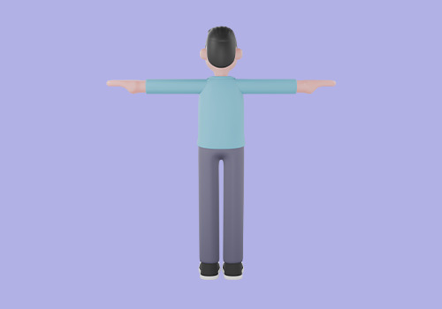 Stylized 3D Male Tour Guide Character - Cartoon Travel Host 3D model_4