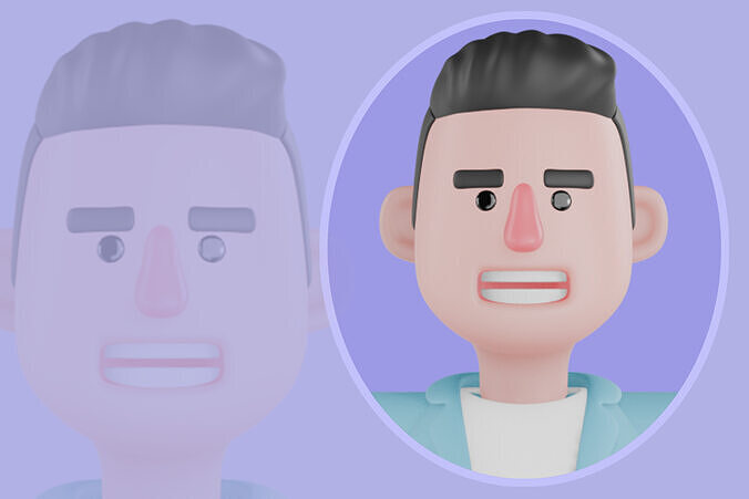 Stylized 3D Male Tour Guide Character - Cartoon Travel Host 3D model
